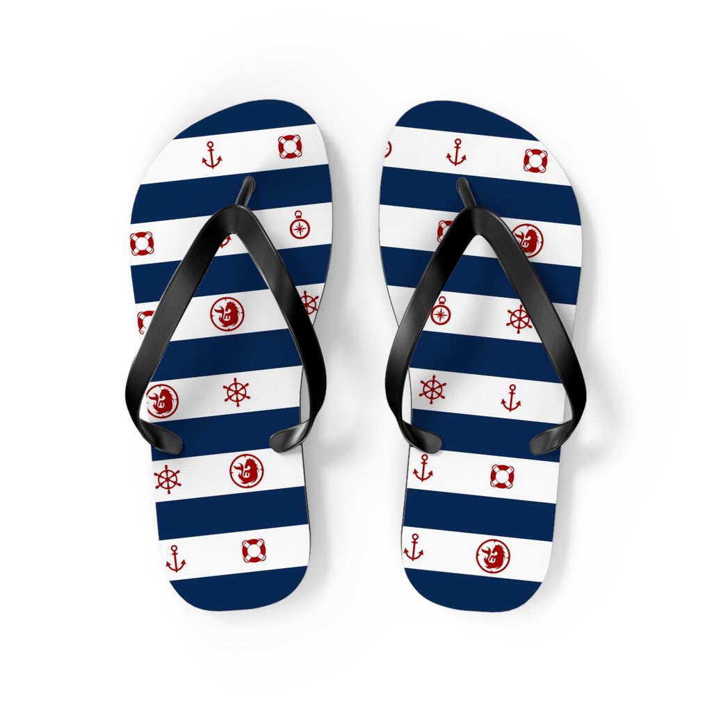 Maris Equi Men's Nautical Print Flip-Flops