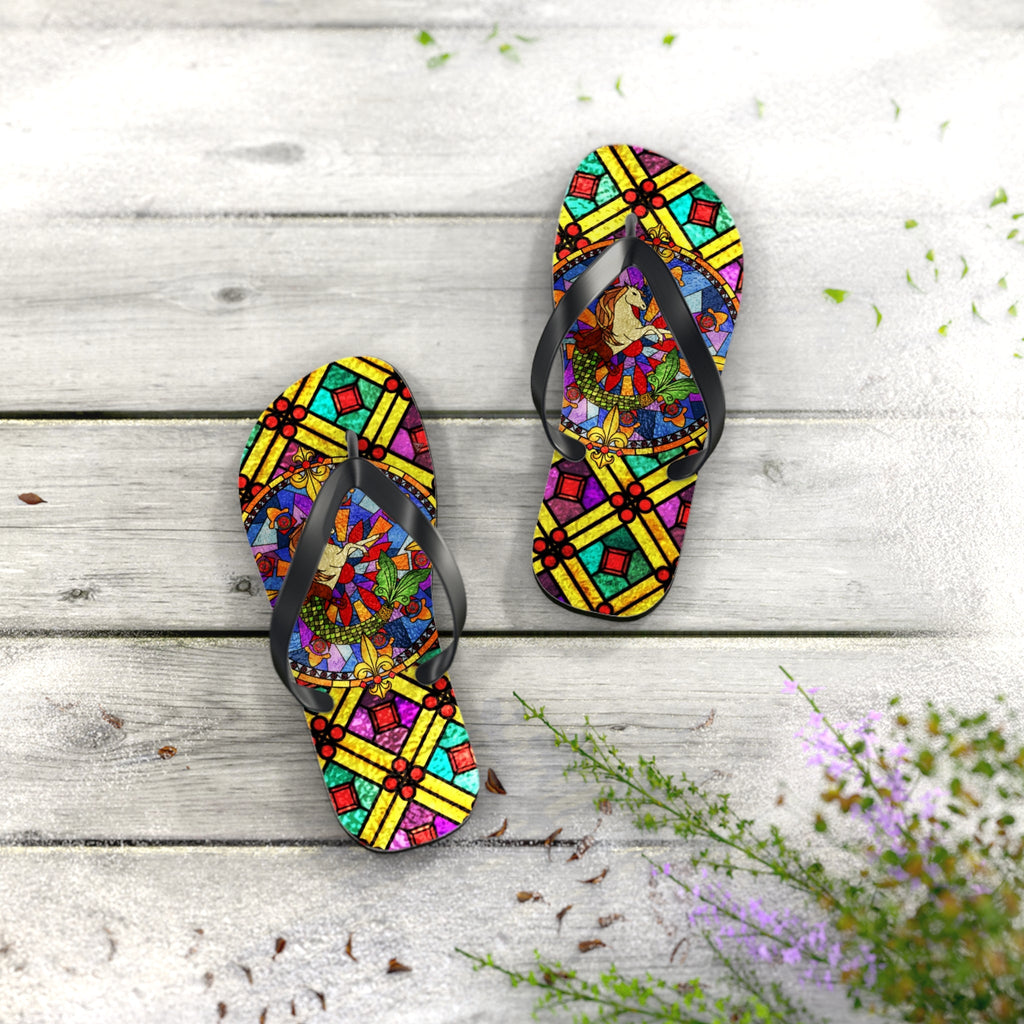 Maris Equi Men's Stained Glass Flip-Flops