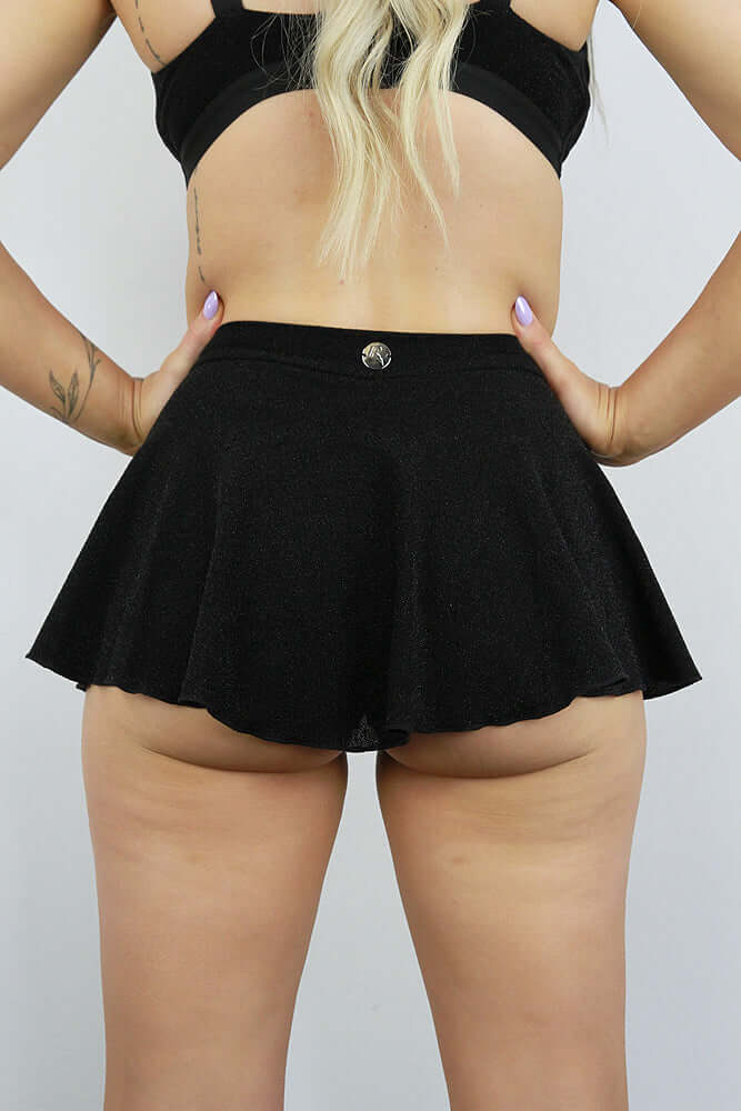 Glitteratti High Waist Skort Black