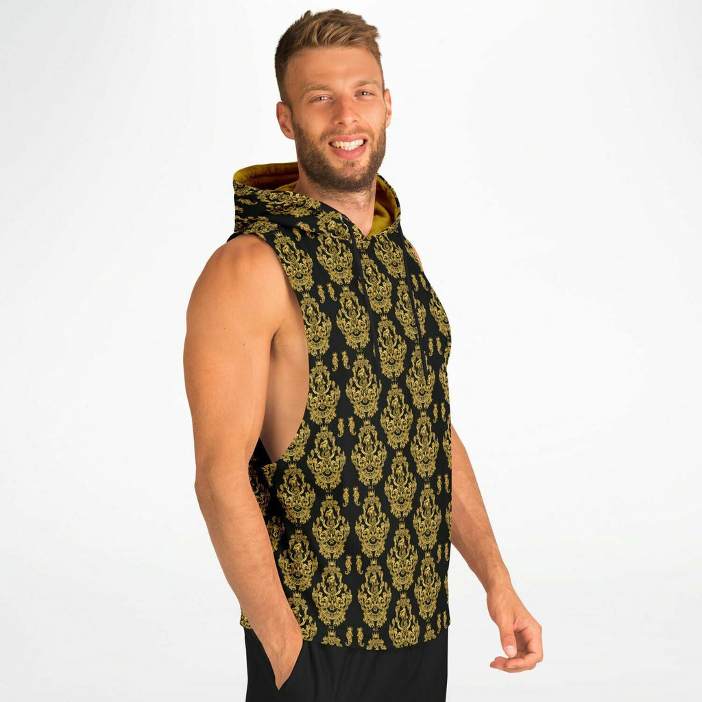 Maris Equi Gold Baroque Men's Drop Armhole Cotton Blend Hoodie