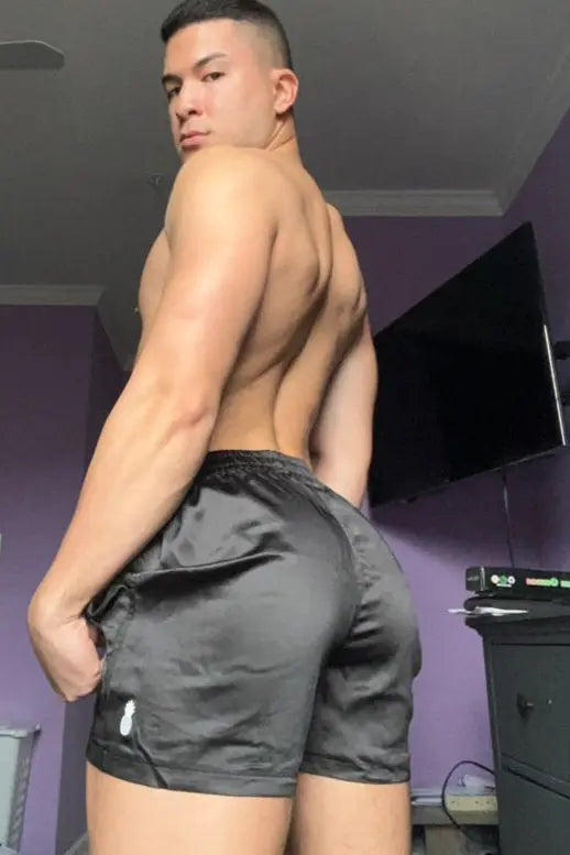 JJ Malibu Men's ShimmerFlex Active Shorts - Midnight Black