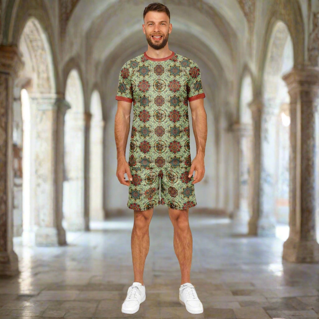 Maris Equi Mosaic Print Shorts and Top Set For Men