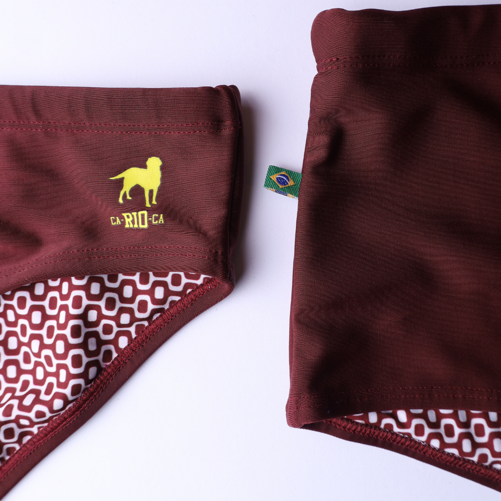 CA-RIO-CA Barolo burgundy solids  Men's Swimming Sunga - Beachwear for Men