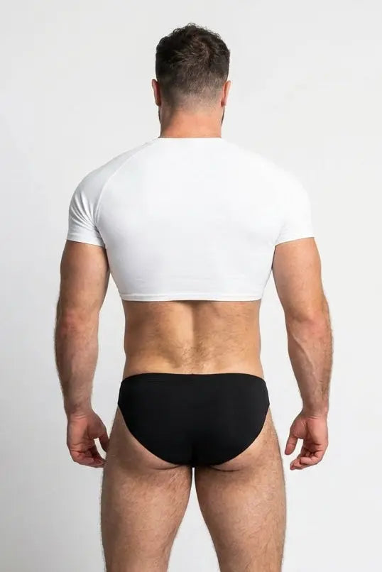 JJ Malibu Men's Muscle-Fit Crop Tee - Daylight Bae