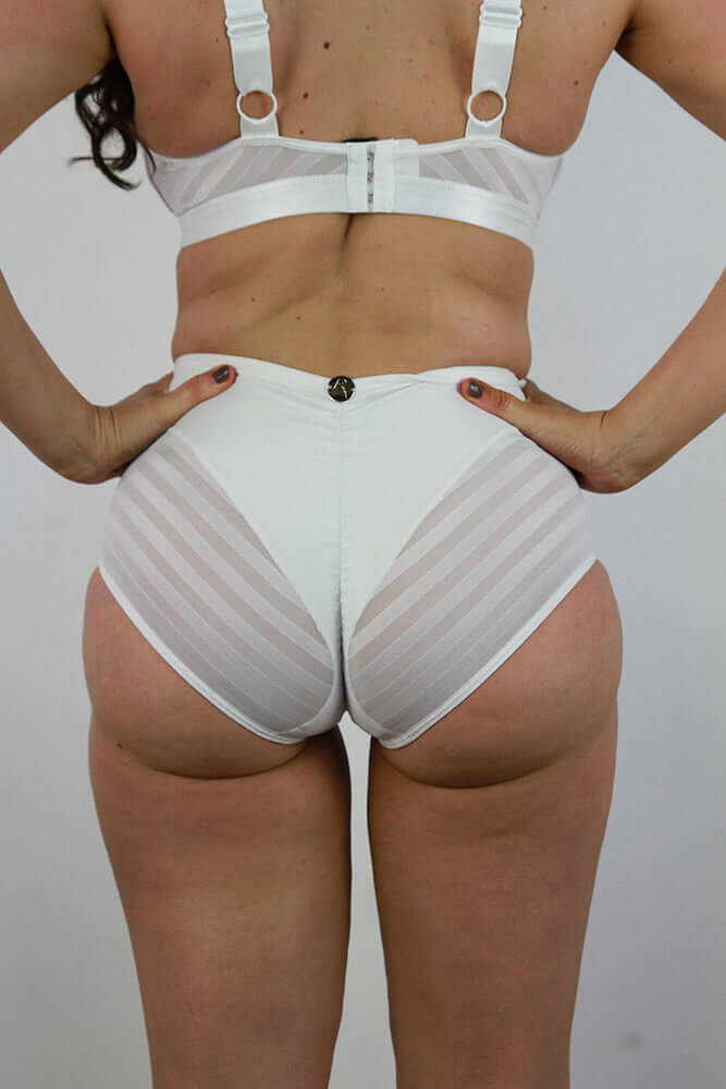 Alexis Mid Waist Booty Short WHITE | Pole Wear