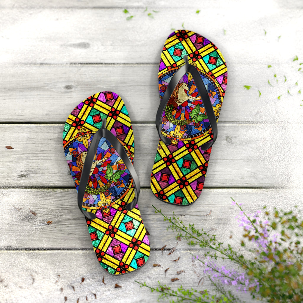 Maris Equi Men's Stained Glass Flip-Flops