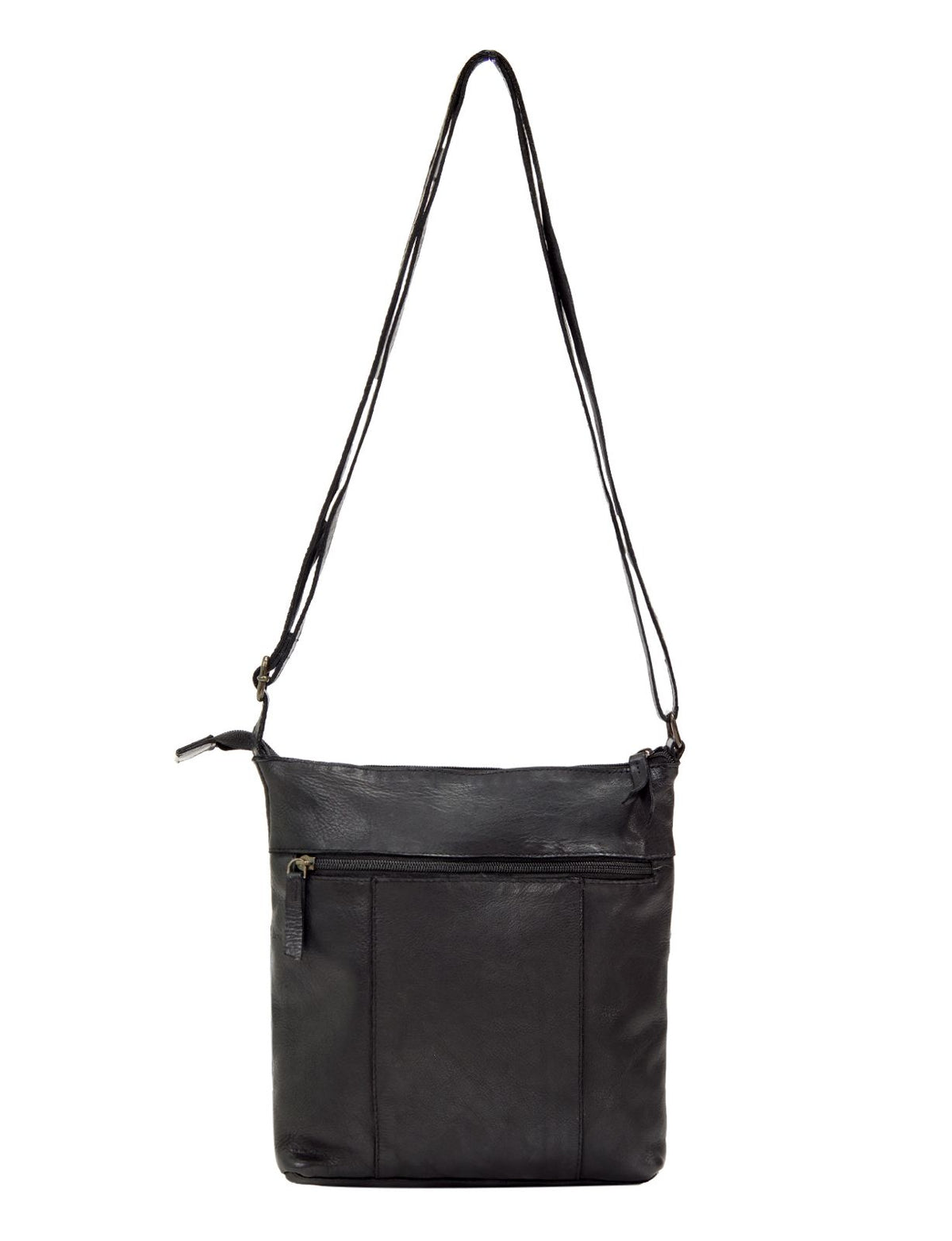 KALGOORLIE WOVEN PANELLED LEATHER XBODY BAG- A-0001-BLACK- NEW IN