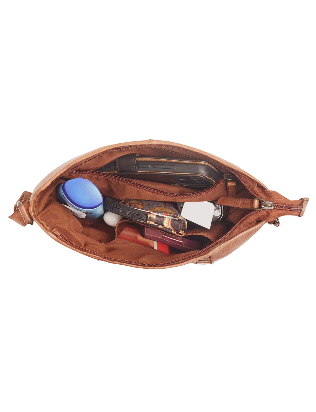 JINDABYNE SML WOVEN PANELLED LEATHER XBODY BAG- A-0003-COGNAC- NEW IN