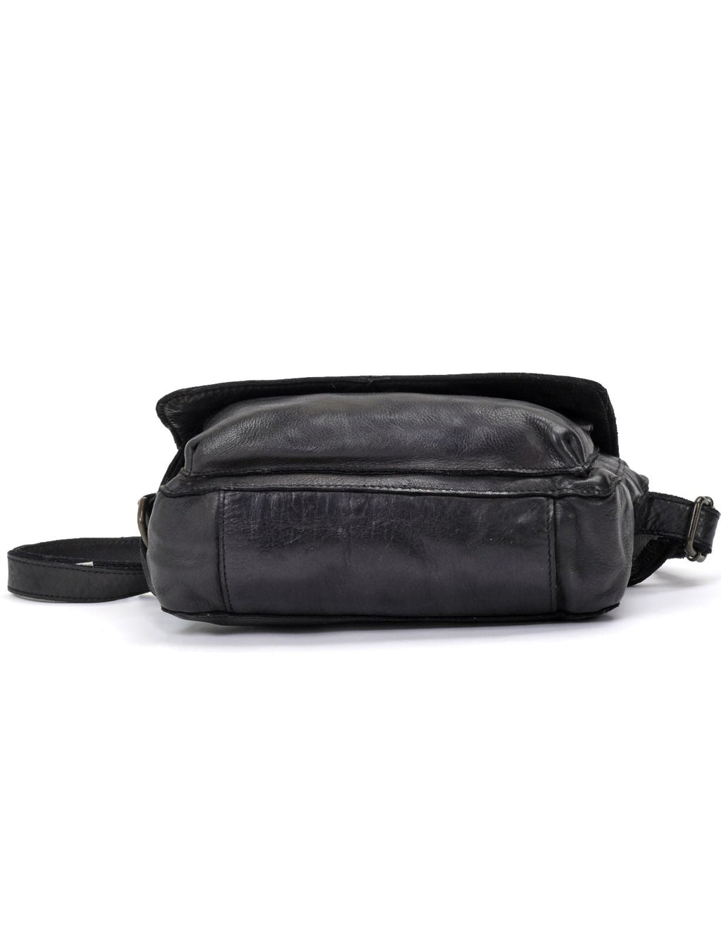 ESPERANCE SML FLAPOVER LEATHER XBODY BAG-A-0004-BLACK- NEW IN