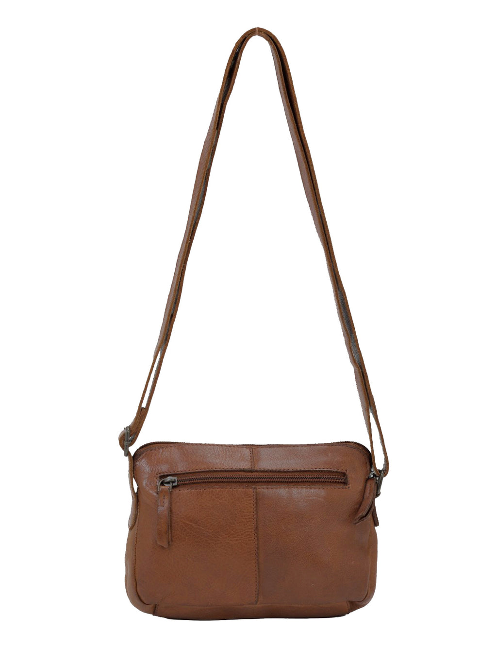 BROOME SML LEATHER XBODY BAG- A-0005-COGNAC- NEW IN