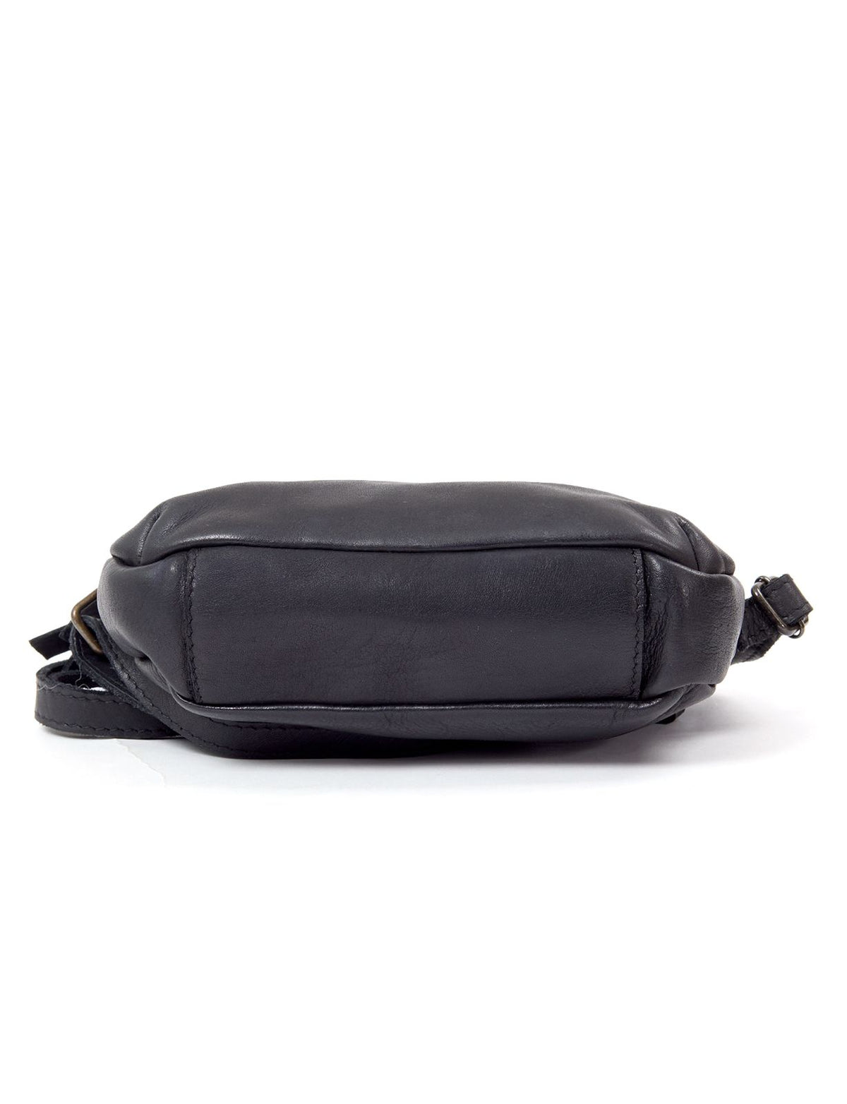 BONDI SML LEATHER XBODY BAG- A-0006-BLACK- NEW IN