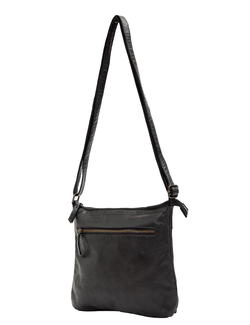 TENTERFIELD LGE LEATHER XBODY BAG- A-0007-BLACK- NEW IN