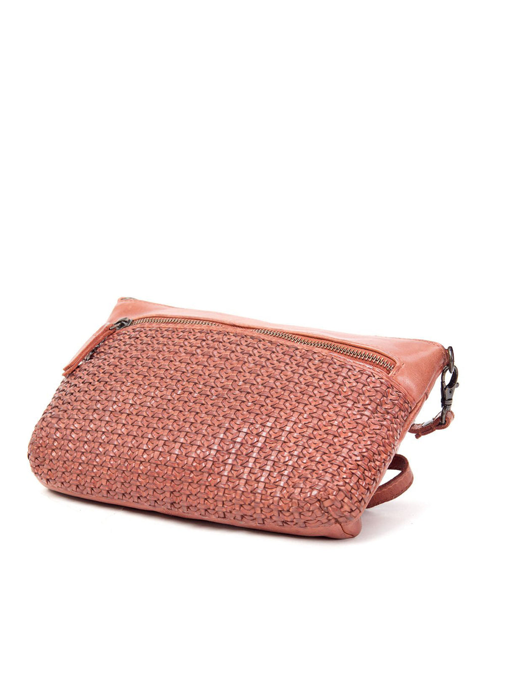BENDIGO WOVEN DETAIL LEATHER XBODY BAG- A-0009-TAN- NEW IN