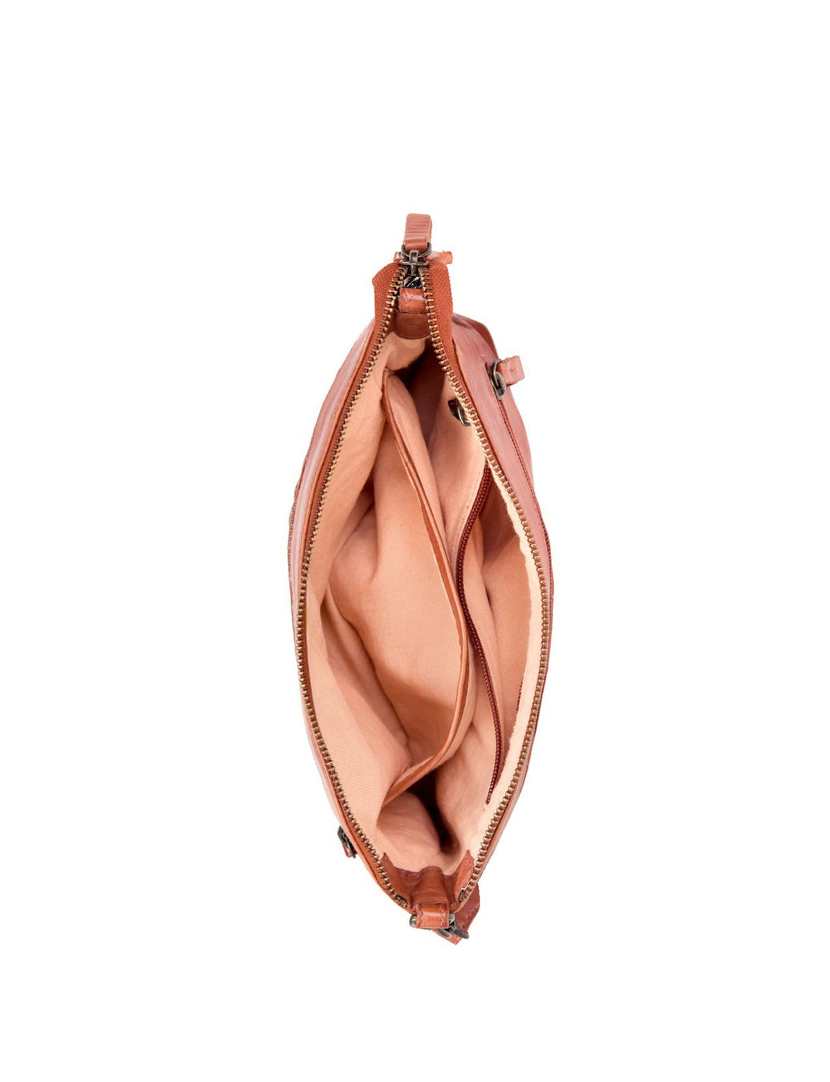BENDIGO WOVEN DETAIL LEATHER XBODY BAG- A-0009-TAN- NEW IN