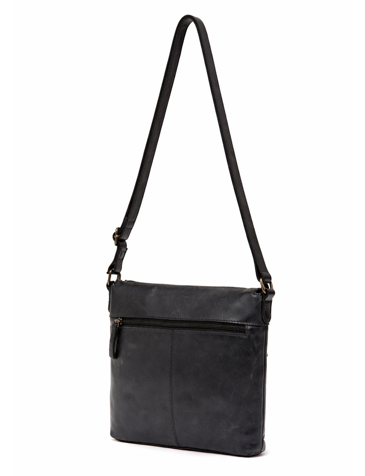 ARMIDALE WOVEN DETAIL LEATHER XBODY BAG- A-0011-BLK- NEW IN
