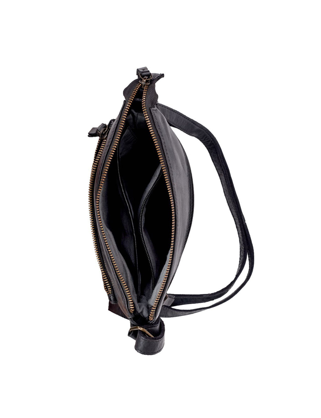 ARMIDALE WOVEN DETAIL LEATHER XBODY BAG- A-0011-BLK- NEW IN