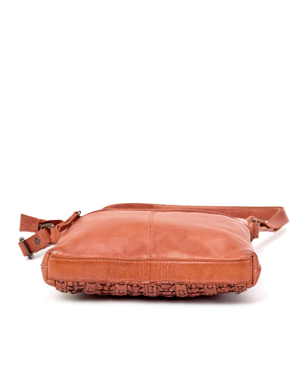 ARMIDALE WOVEN DETAIL LEATHER XBODY BAG-A-0011-TAN- NEW IN