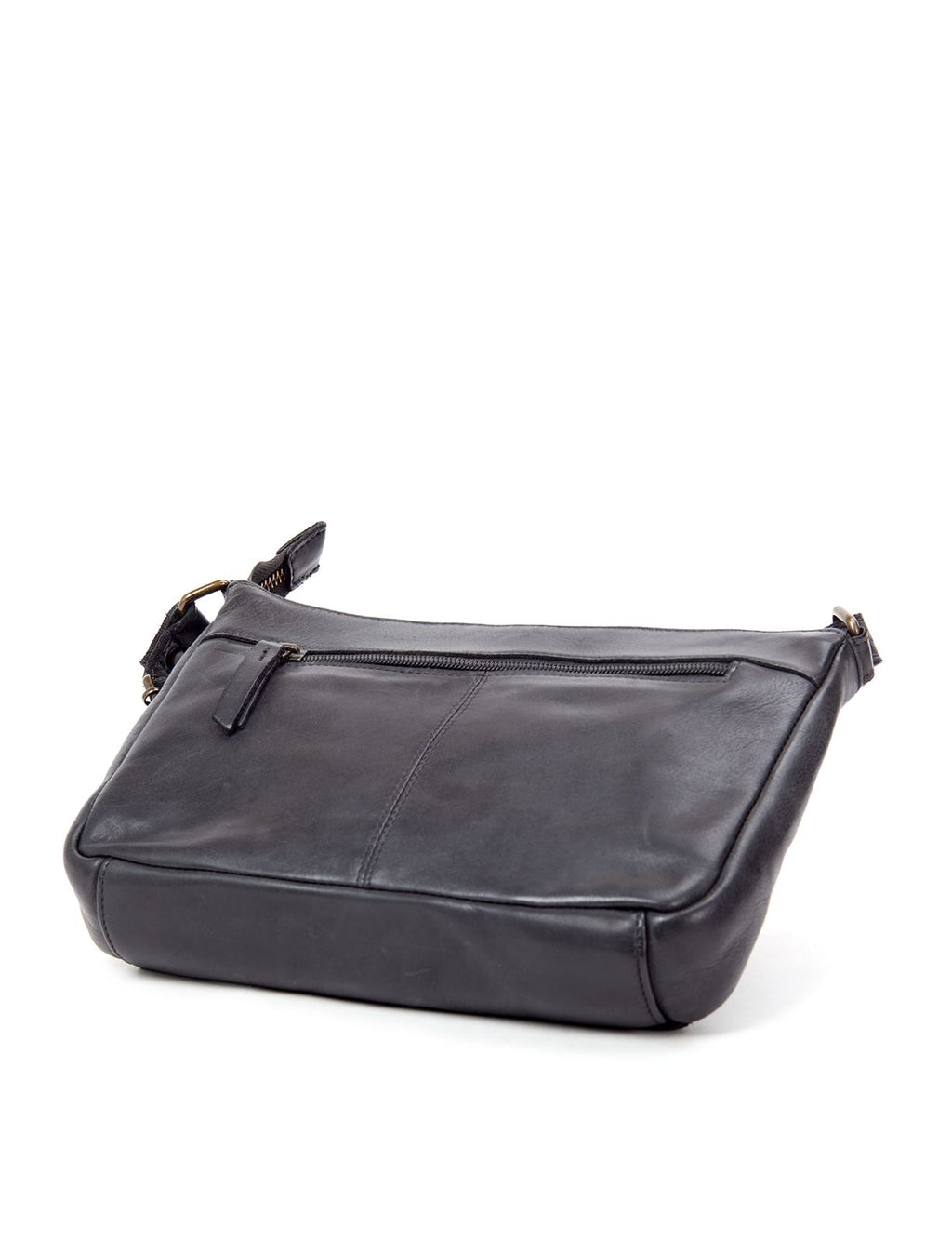 TAMWORTH PATCHWORK DETAIL LEATHER XBODY BAG- A-0012-BLK- NEW IN