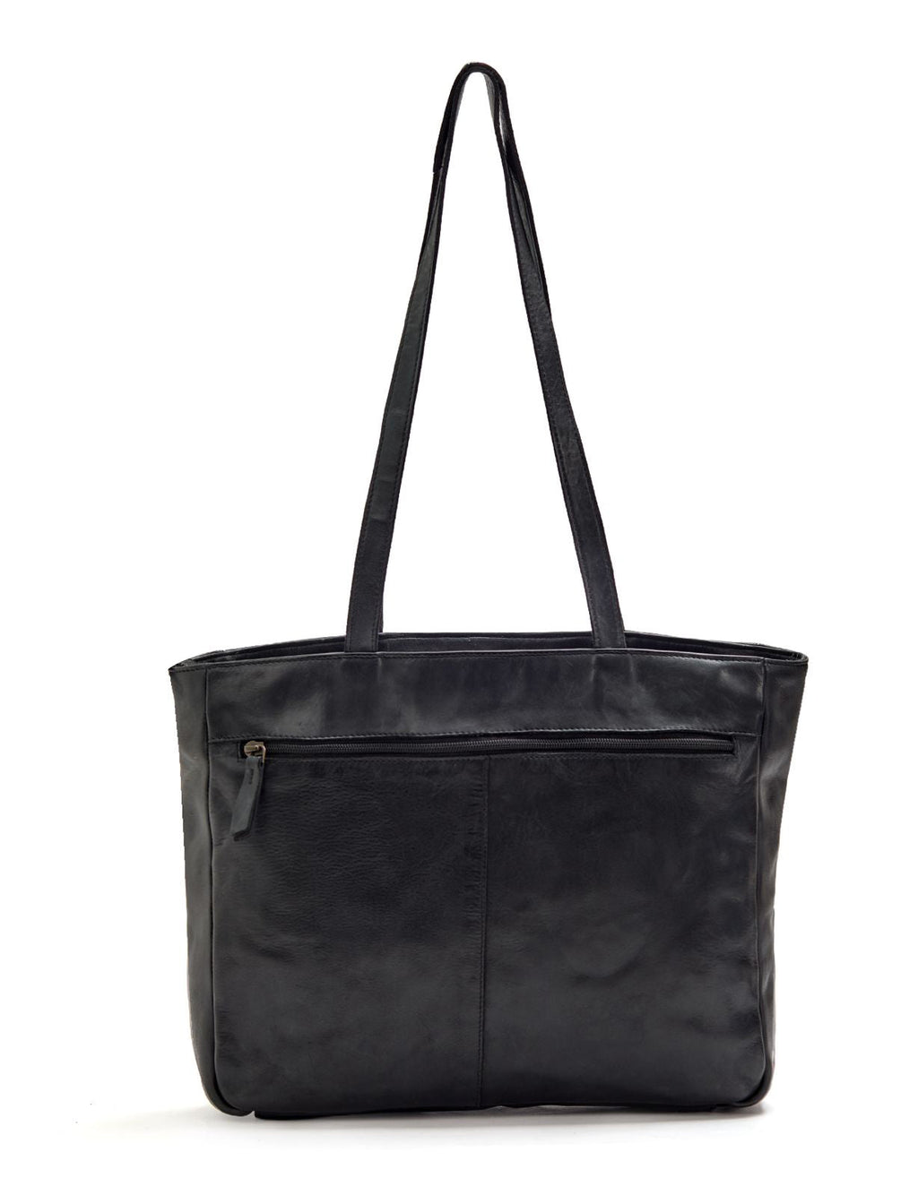 COOKTOWN WOVEN LEATHER TOTE BAG- A-0013-BLK- NEW IN