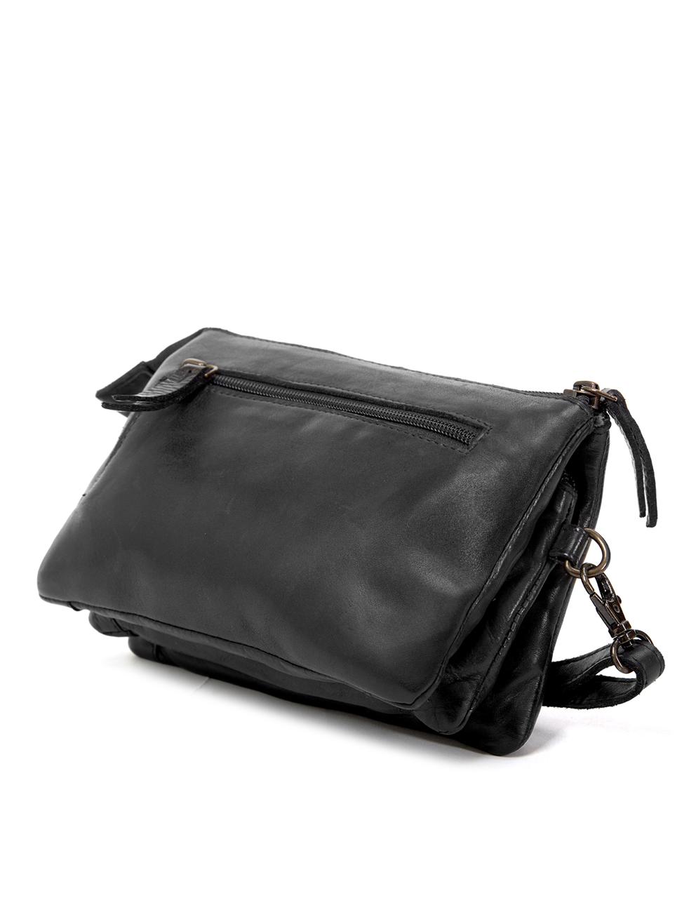DEVONPORT LEATHER XBODY BAG- A-0014-BLK- NEW IN