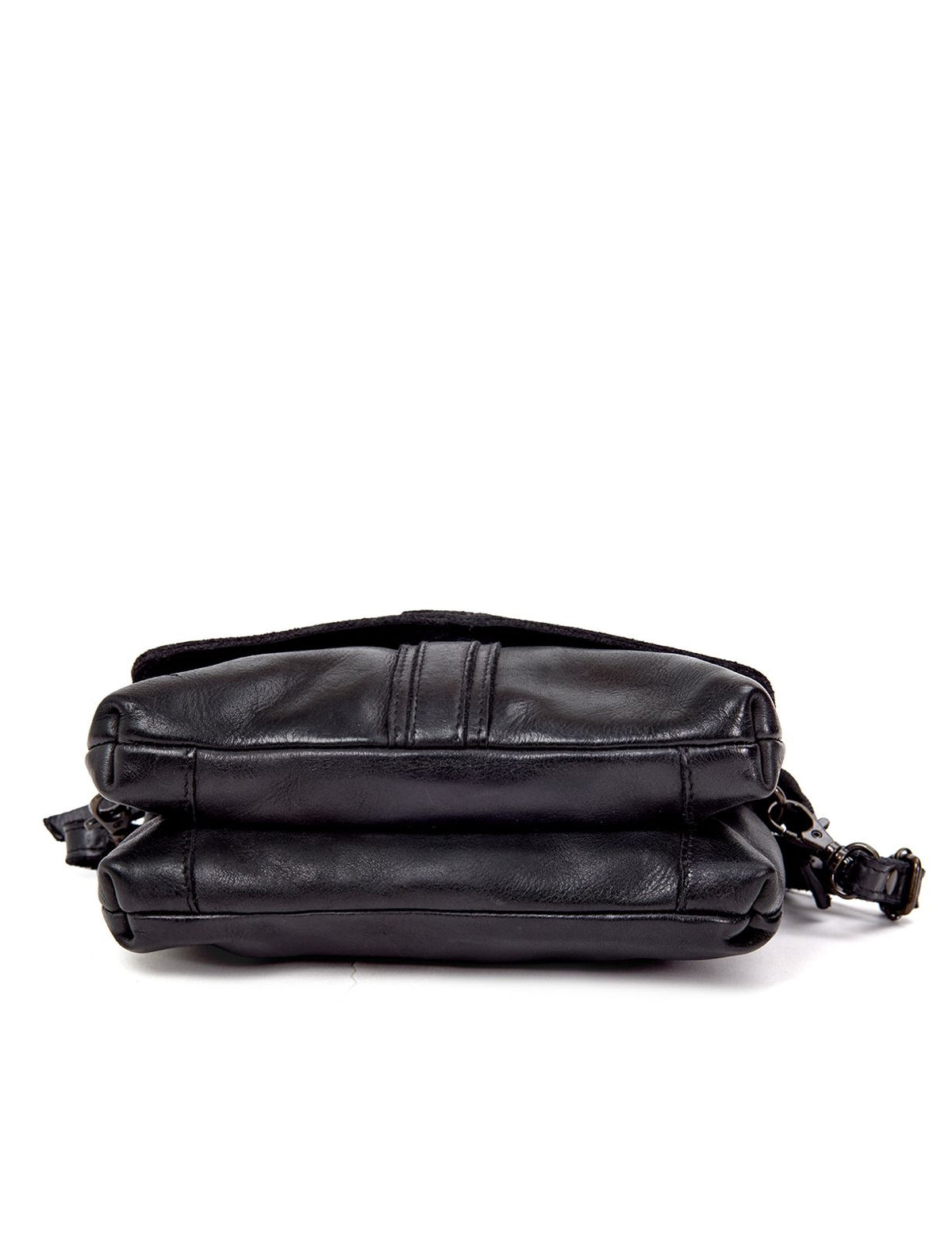 TULLY FLAP OVER LEATHER XBODY BAG- A-0015-BLK- NEW IN