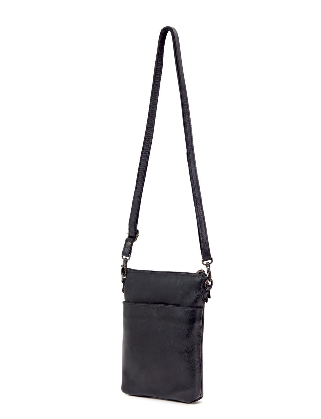 BATHURST LEATHER XBODY BAG- A-0016-BLK- NEW IN
