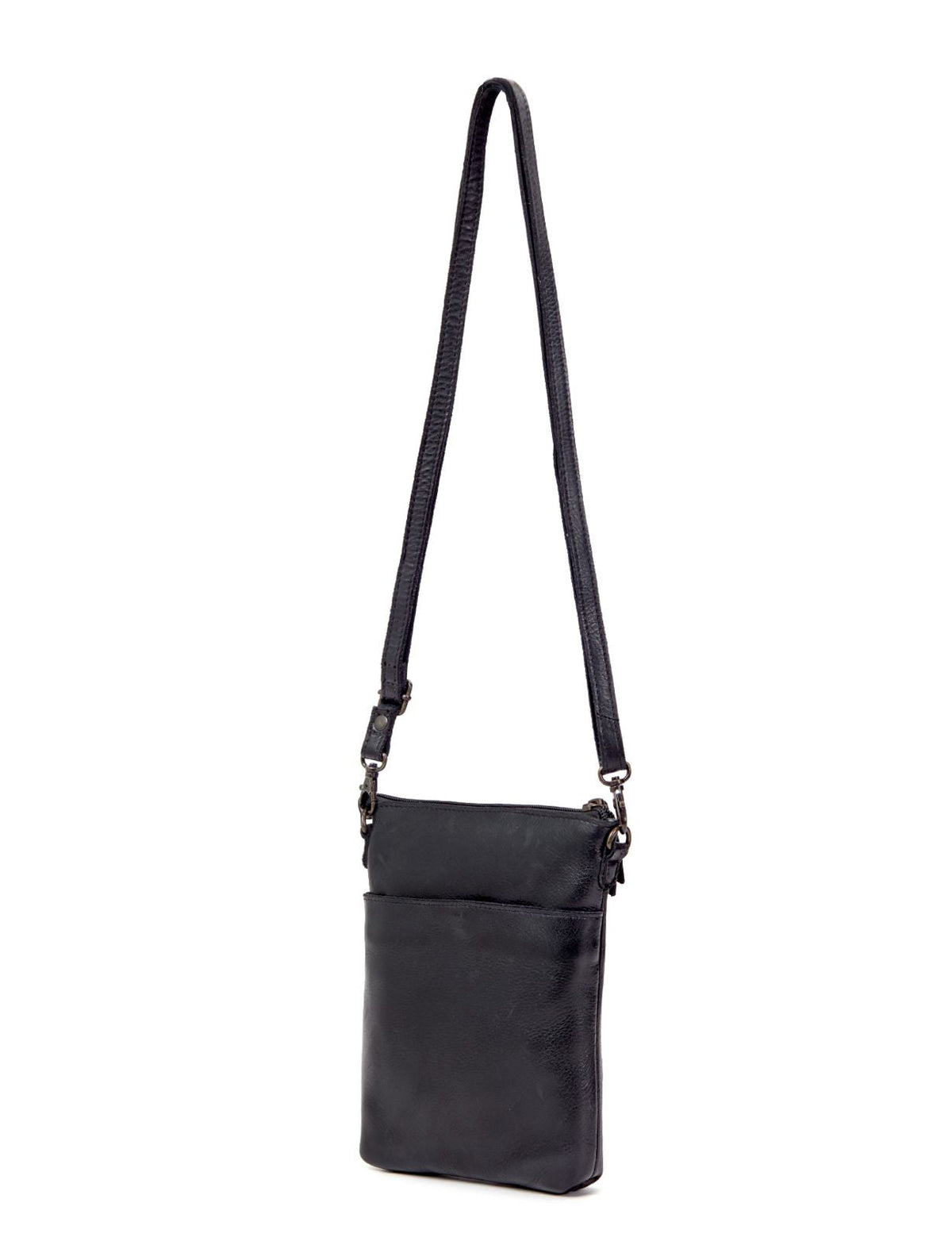 BATHURST LEATHER XBODY BAG- A-0016-BLK- NEW IN