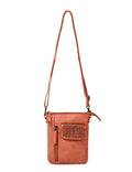 BATHURST LEATHER XBODY BAG- A-0016-TAN- NEW IN