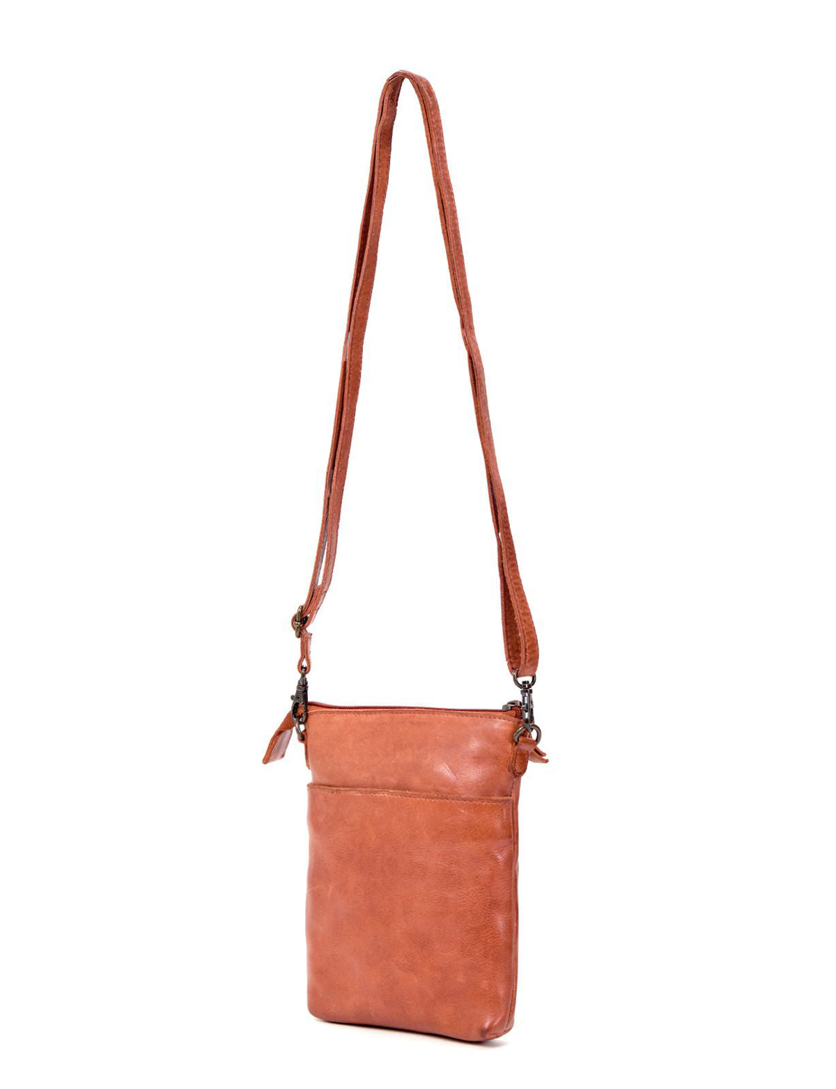 BATHURST LEATHER XBODY BAG- A-0016-TAN- NEW IN