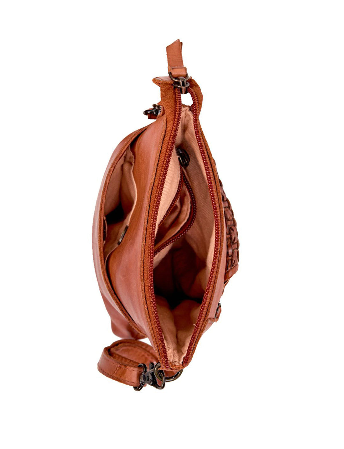 BATHURST LEATHER XBODY BAG- A-0016-TAN- NEW IN