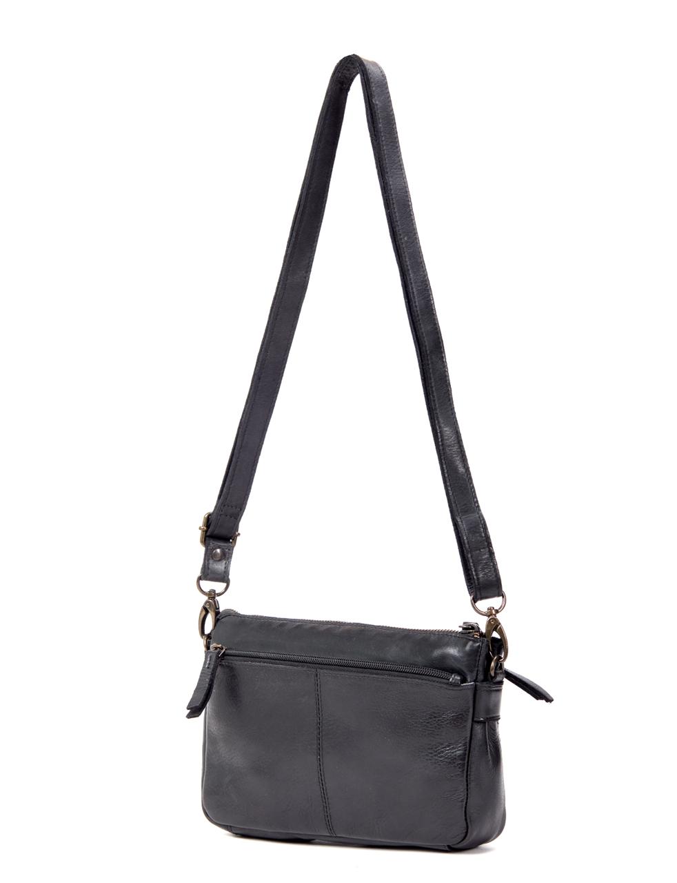 RENMARK WOVEN DETAIL LEATHER XBODY BAG- A-0018-BLK- NEW IN