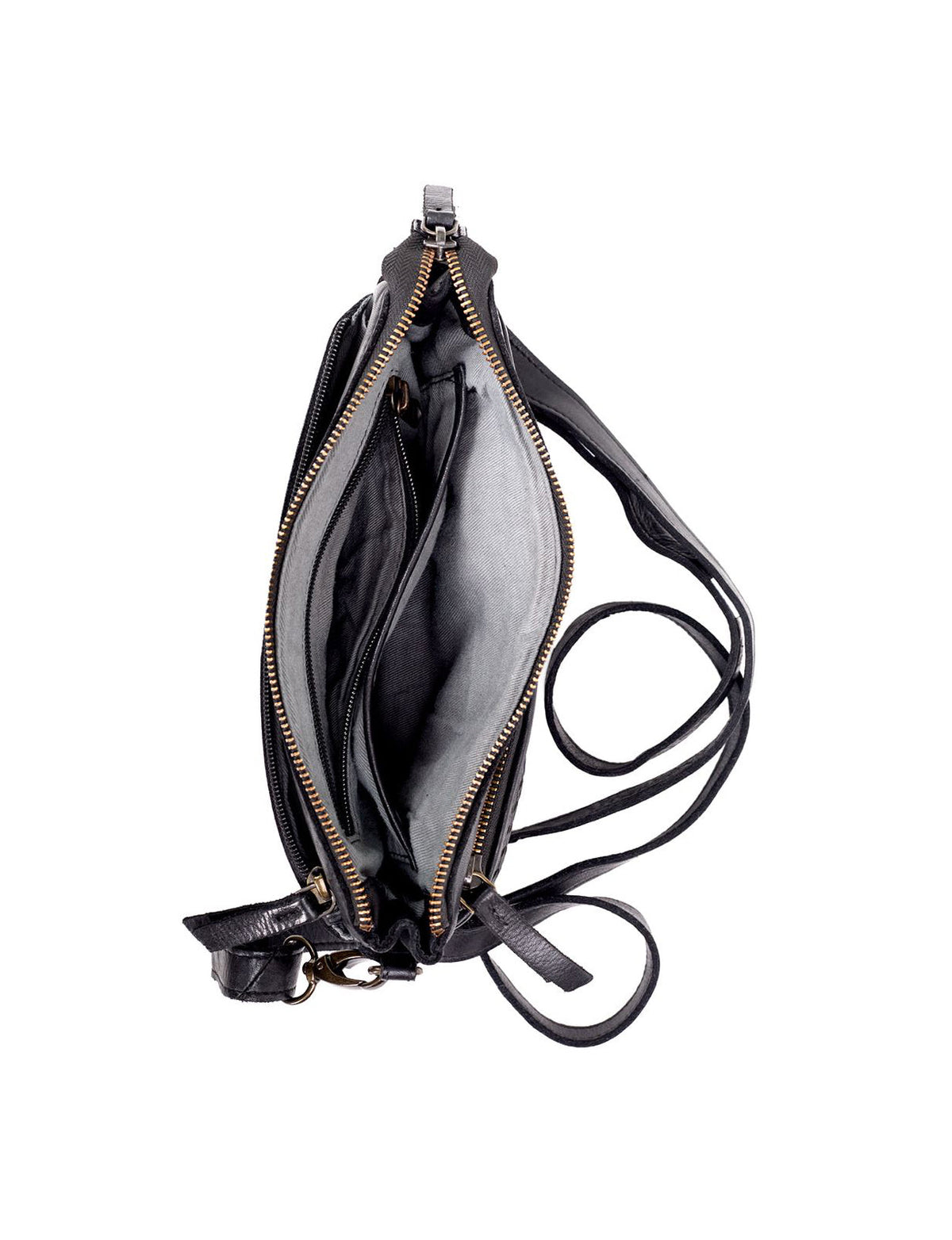RENMARK WOVEN DETAIL LEATHER XBODY BAG- A-0018-BLK- NEW IN