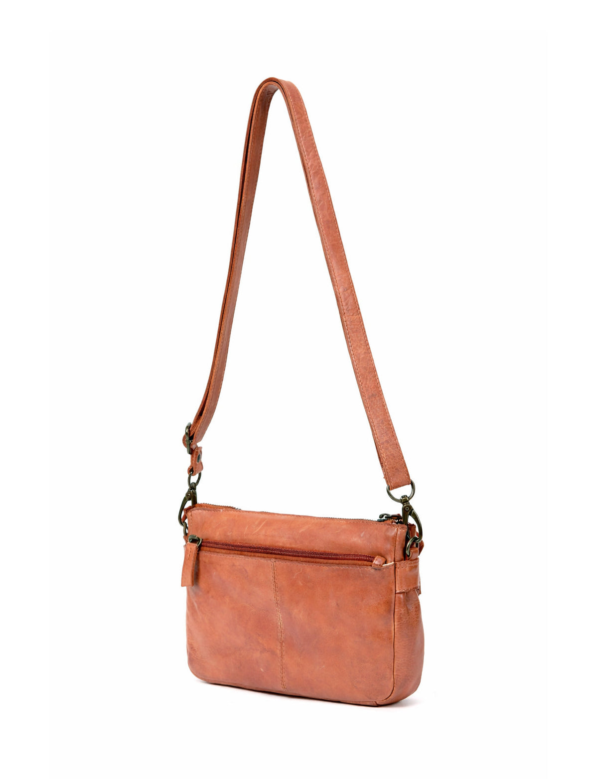 RENMARK WOVEN DETAIL LEATHER XBODY BAG- A-0018-TAN- NEW IN