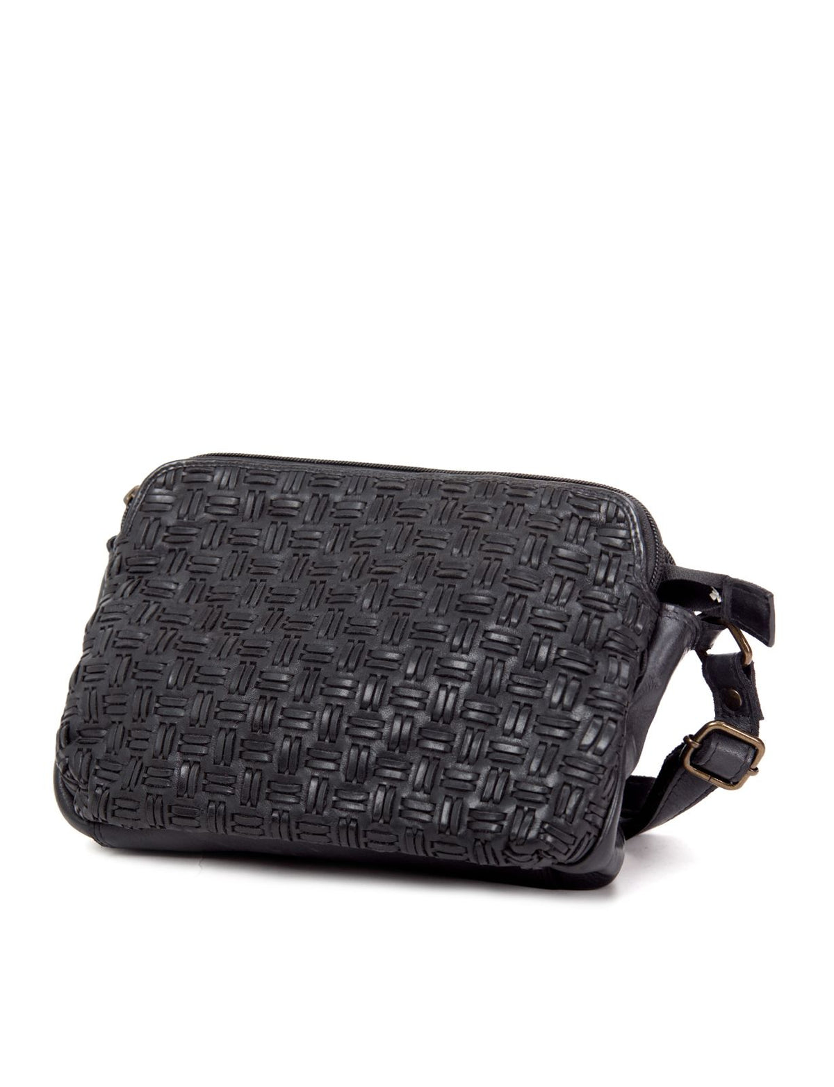 ALBANY MULTICOMPARTMENT LEATHER XBODY BAG- A-0019-BLK- NEW IN
