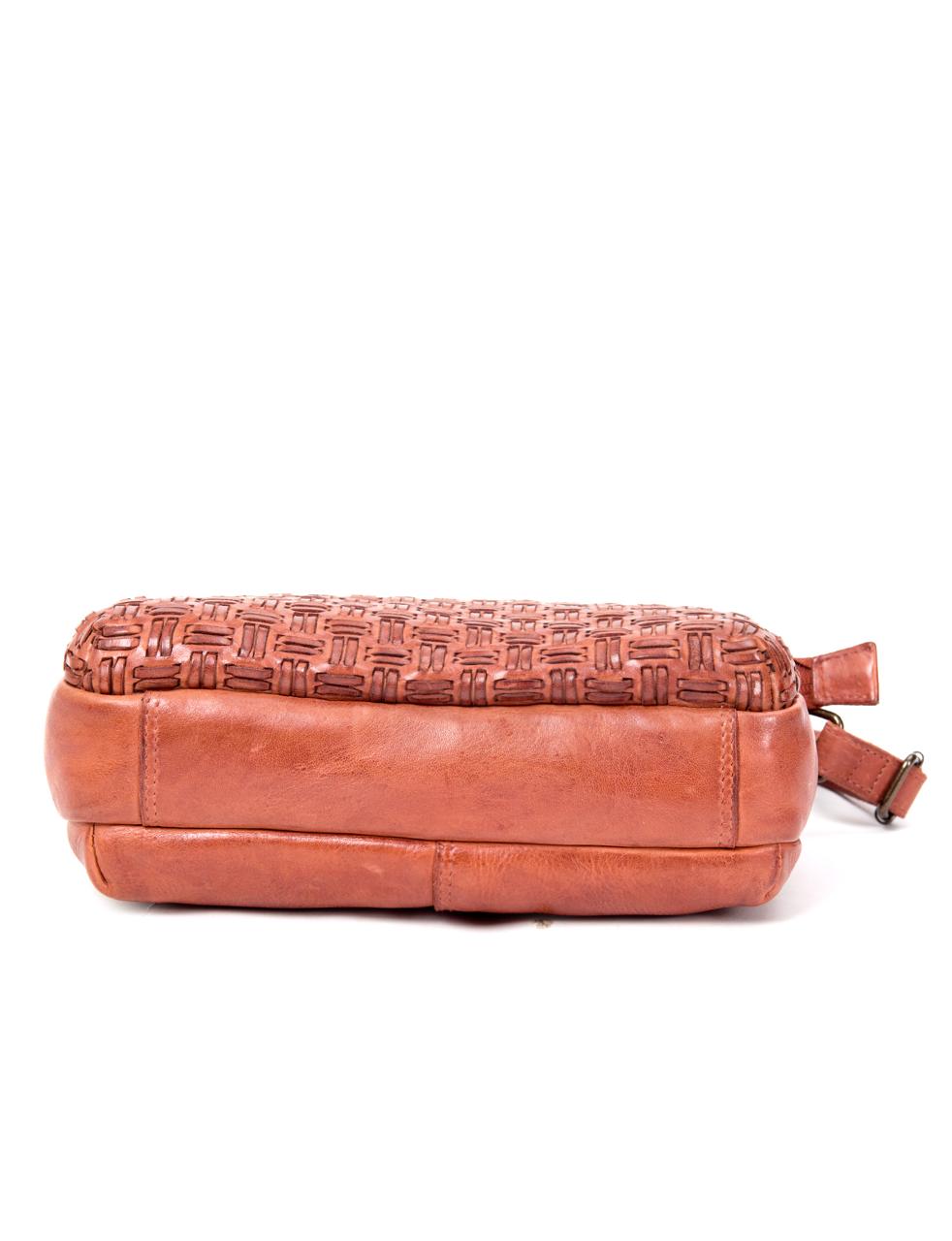 ALBANY MULTICOMPARTMENT LEATHER XBODY BAG- A-0019-TAN- NEW IN