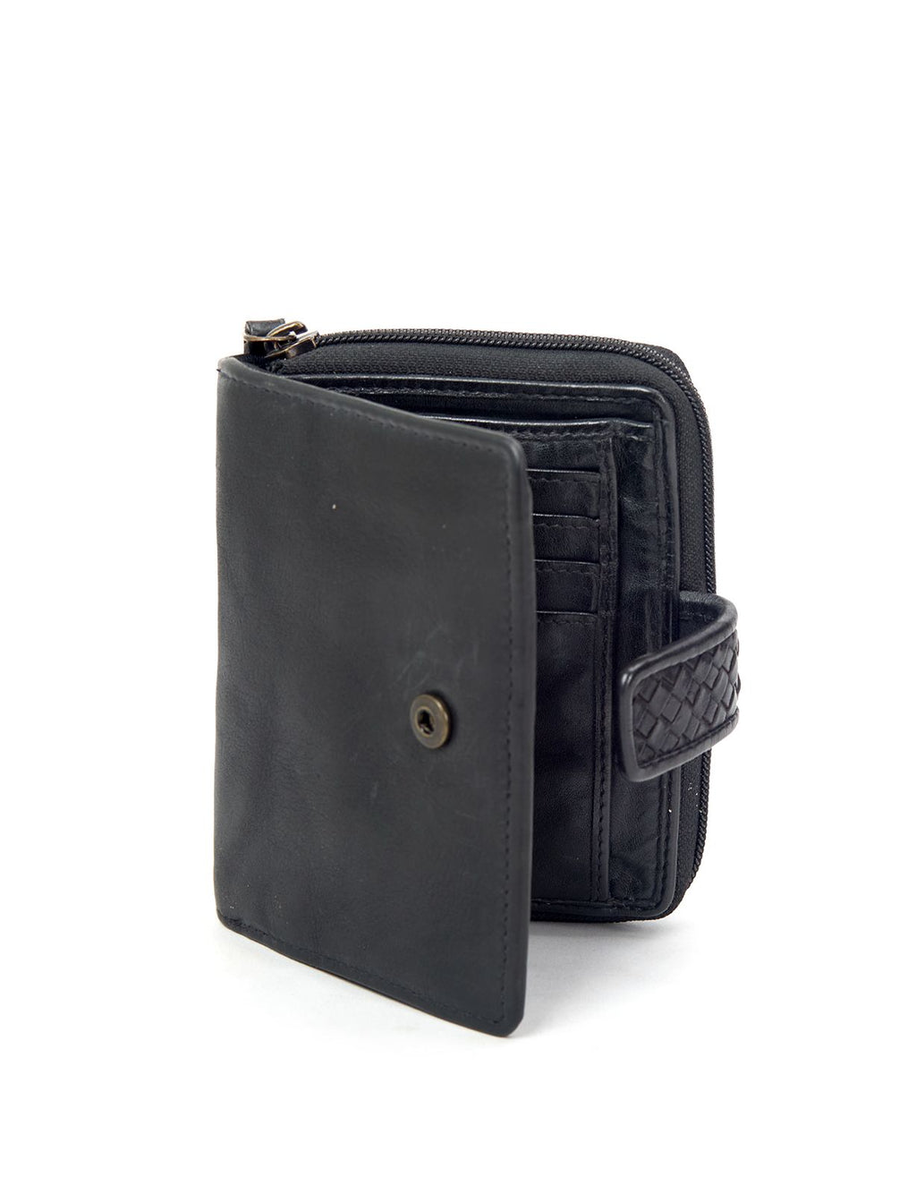 MILANG MEDIUM TAB LEATHER WALLET- A-0023-BLK- NEW IN