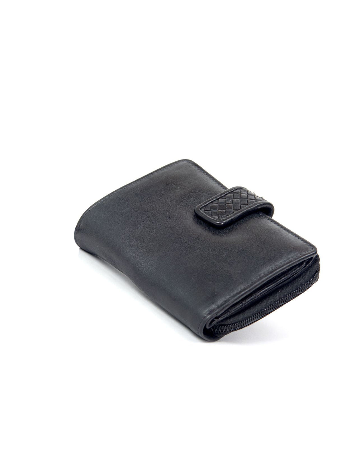 MILANG MEDIUM TAB LEATHER WALLET- A-0023-BLK- NEW IN