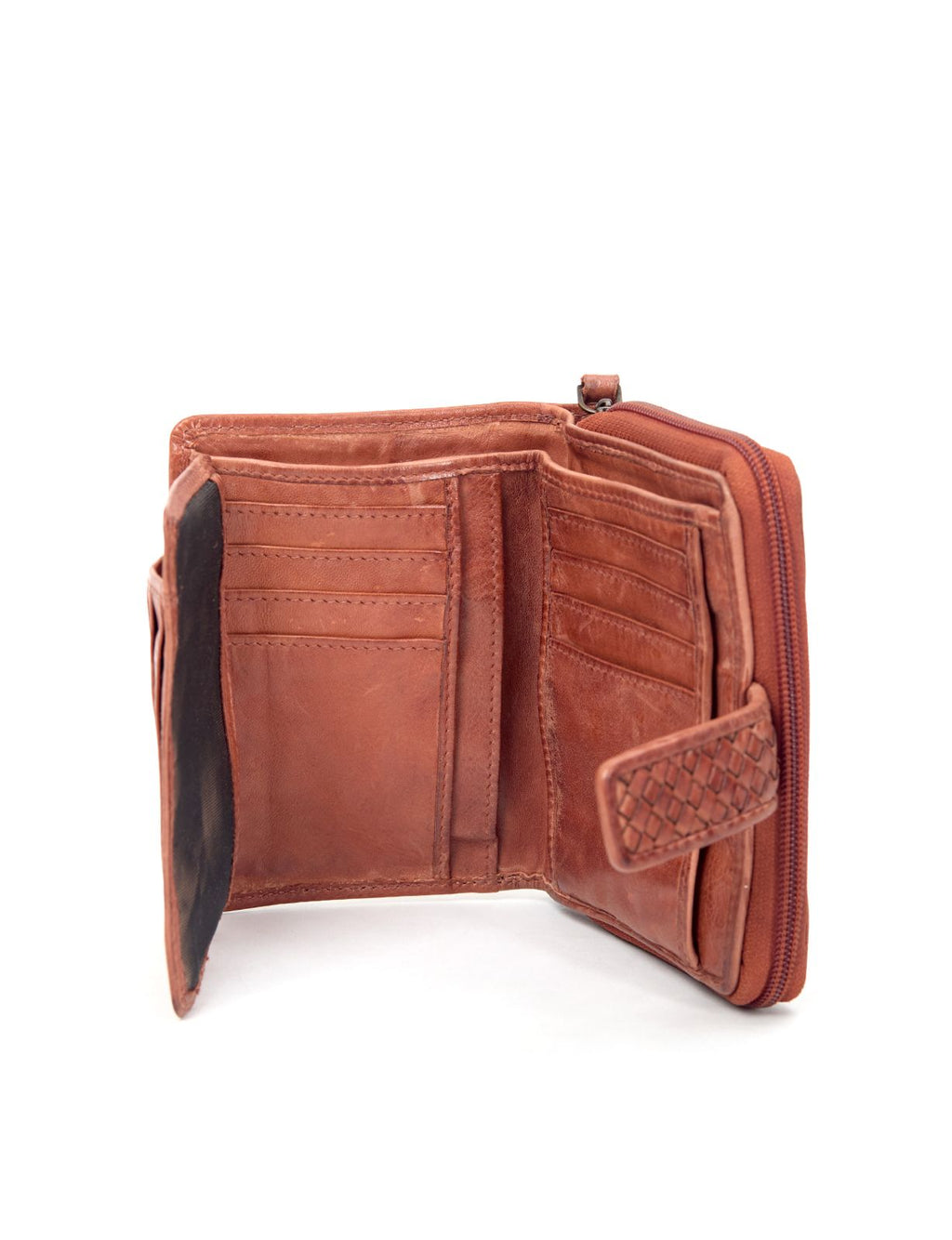 MILANG MEDIUM TAB LEATHER WALLET- A-0023-TAN- NEW IN