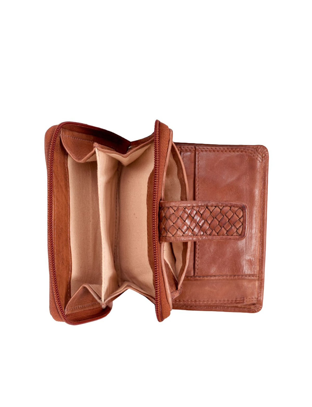 MILANG MEDIUM TAB LEATHER WALLET- A-0023-TAN- NEW IN