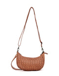 SORRENTO MOON CROSS BODY BAG W/ ADJUSTABLE STRAP - TAN