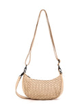 SORRENTO MOON CROSS BODY BAG W/ ADJUSTABLE STRAP - TAUPE