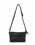 BOWRAL LASER CUT CROSS BODY STRAP W/ STUDS - Black