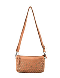 BOWRAL LASER CUT CROSS BODY STRAP W/ STUDS - Tan