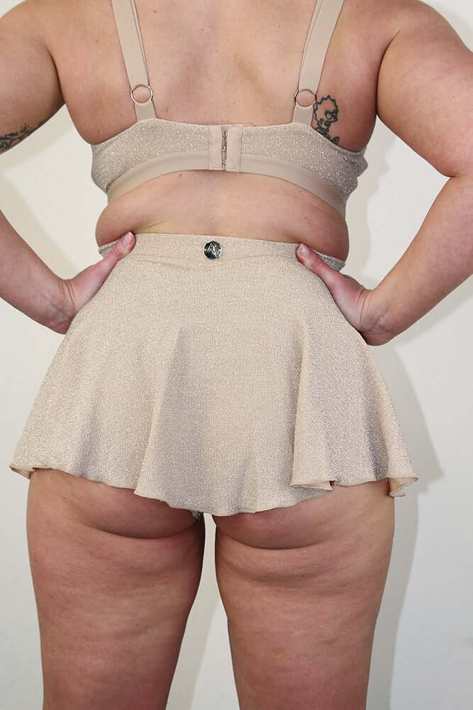 Glitteratti High Waist Skort Ivory