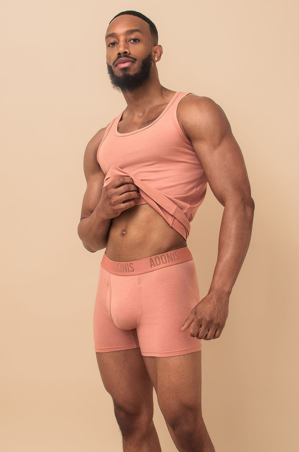 Adonis by Kyhry Men's Peach Cream 2-Piece Set