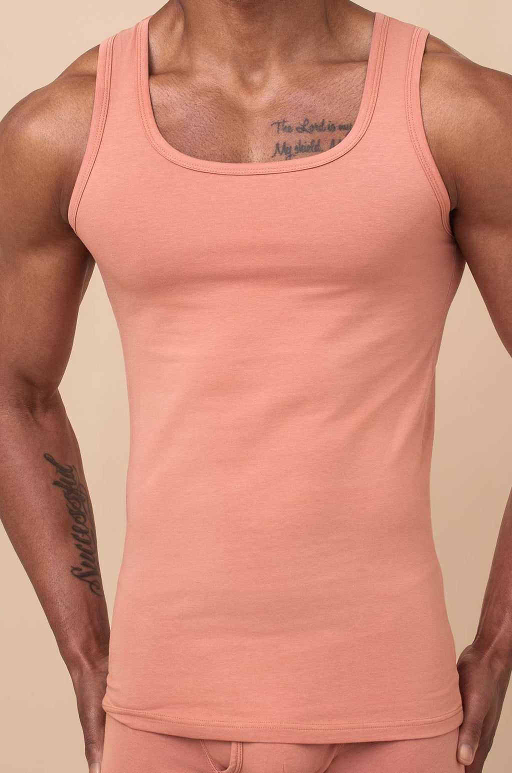 Adonis by Kyhry Men's Peach Cream Tank