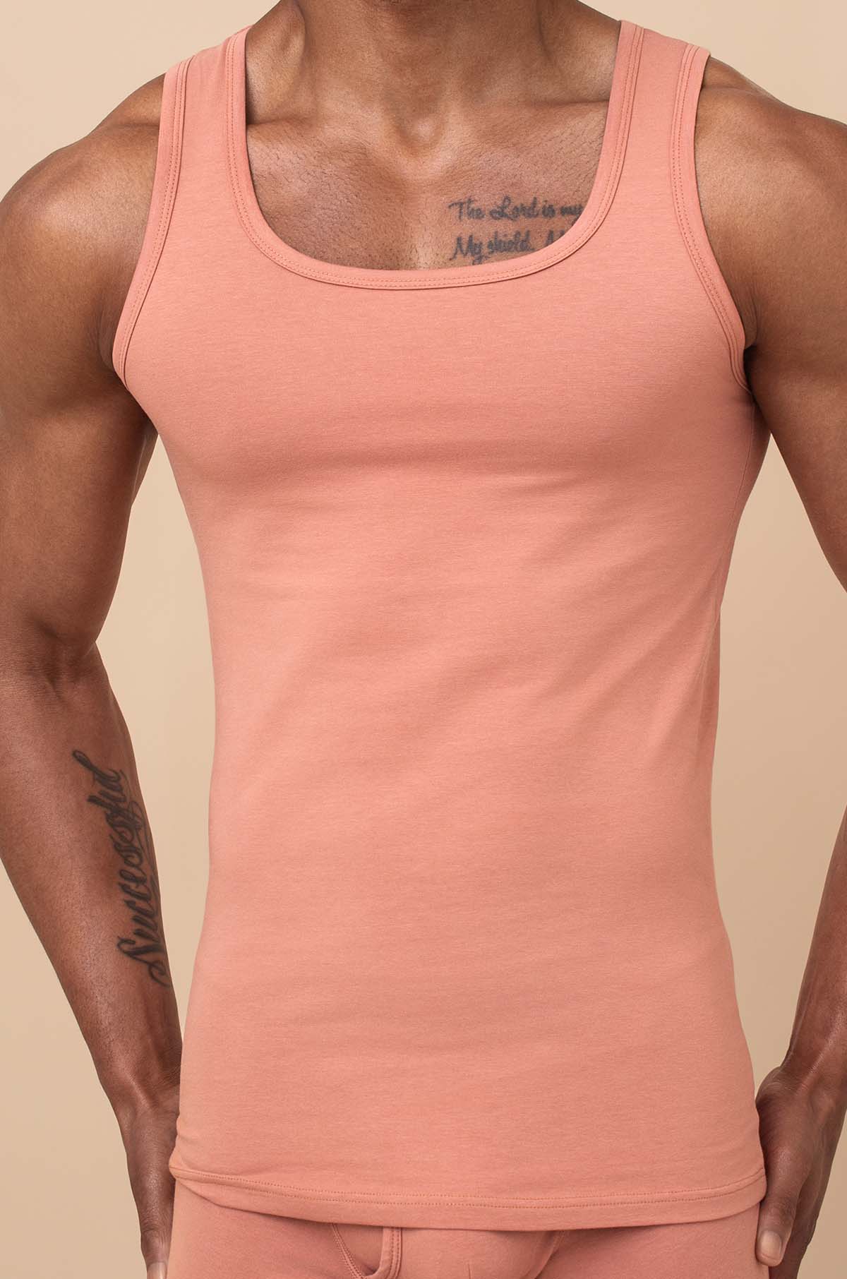 Adonis by Kyhry Men's Peach Cream Tank