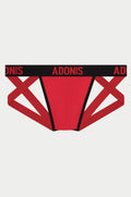 Adonis by Kyhry Men's Double-Strap Red Jock/Thong