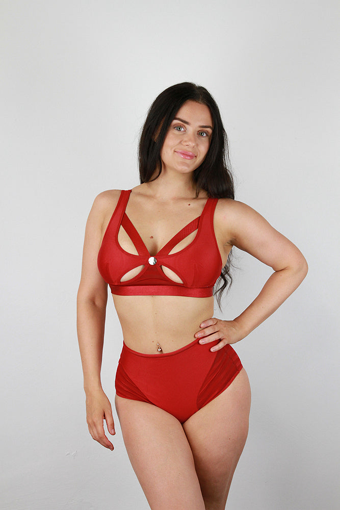 Alexis Butterfly Bralette RED
