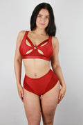 Alexis Mid Waist Booty Short RED | Pole Wear